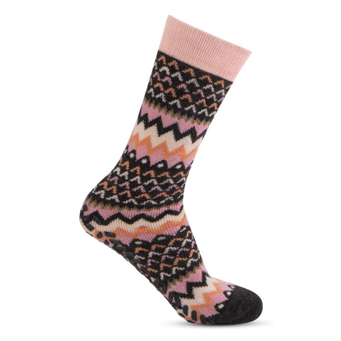 totes toasties® Ladies Original Slipper Socks (Twin Pack) Rabbit / Fairisle Extra Image 5